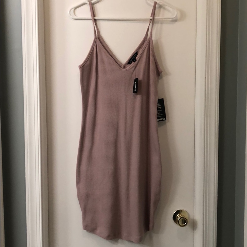 Rose-pink Ribbed Express Dress - brand new w tags
